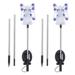 2 Pack LED Solar Angel Lights Solar Powered White Light Garden Stake Lamp Purple Angel Decorative Lights for Outdoor Patio