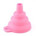 Funnels 3 pc Silicone Collapsible Foldable Funnel Household Kitchen Cooking Tools Portable Wine Mini Portable Oil Pot Funnel (Color : Pink)