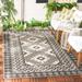 SAFAVIEH Veranda Magna Southwestern Indoor/Outdoor Area Rug 8 x 10 Ivory/Charcoal