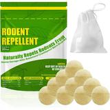 Rodent Repellent - Mice Repellent Indoor/Outdoor - Moth Balls for Rodents Mouse Repellent Peppermint Keep Mice Away Peppermint to Repel Mice and Rats Rat Repellent for House - 10 Pack