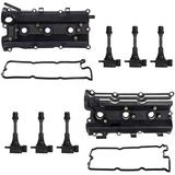 CCIYU Engine Valve Covers and Gaskets Compatible with 2006-2008 for Infiniti M35 Fit for 036-0008 New Valve Cover Assemblies Camshaft Cover with Pack of 6 Ignition Coils