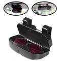 Car Sun Visor Sunglasses Case Holder Fits All Vehicle Models Eye Glasses Organizer Box with Double Snap Clip Design Great To Protect Your Glasses From Scratching Or Breaking