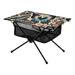 Butterfly with Flower Camping Folding Table Portable Beach Table with Storage Bag Compact Picnic Table for Outdoor Travel Fishing BBQ