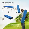 Outsunny 2 Person Folding Camping Cot for Adults 50 Extra Wide Outdoor Portable Sleeping Cot with Carry Bag Elevated Camping Bed Beach Hiking Grey