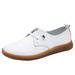 Women Tennis Running Shoes Walking Shoes Woman Casual Pointed Toe Leather Shoes Women Soft Soled Small White Shoes Slip On Mother Shoes Casual Small Leather Shoes Runnin