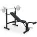 Clearance! Olympic Weight Bench Bench Press Set with Squat Rack and Bench for Home Gym Full-Body Workout