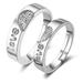 2024 1 Pair White Copper Couple Rings Men Women Adjustable Fashionable Zirconia Wedding Rings Jewelry