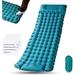 Inflatable Camping Mattress Portable Self Inflating Camping Mattress with Foot Pump 10cm Thickness Camping Inflatable Mattress Ultralight Sleeping Mat for Camping/Hiking