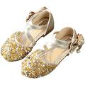 Tosmy Girls Sandals Children s Girl Crystal Dress Shoes Glitter Princess Sandals Children s Sandals Spring Summer Baotou Sequin Flat Leather Shoes Children s Princess Shoes Dance Shoes Fashion