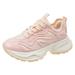 Women Walking Shoes Non-Slip Tennis Sneakers Ladies Solid Colour Glow Night Emitting Mesh Sports Leisure Hollow Breathable Large Size Lightweight Running Shoes
