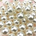 Kisor 6mm Pearl Necklaces Bulk Party Pearl Necklaces Faux Pearl Strand Necklace 500pcs Beige Bead Necklace for Party Tea Party Bridal Shower Masquerade Flapper Party Y06I2L6S