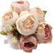 AQITTI 1 Pack Artificial Peony Fake Flowers Silk Peonies Flowers Vintage Home Decoration Office Wedding Decor