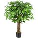 6.2ft. Artificial Trees with 3 Natural Curved Trunks 74 Tall Lush Faux Tree for Home Decor Indoor Green Lifelike Fake Tree Artificial Plants