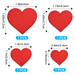 28 Pcs Iron On Red Heart Patches Embroidered Sew On Applique Patches Cute Heart Shape Iron on/sew on Patches Heart DIY Applique for Clothes Embellishments Repair