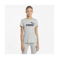 Puma WoMens Essentials Logo Tee T-Shirt - Grey Cotton - Size X-Small