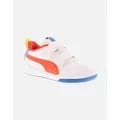 Boy's Puma Infant Childrens Trainers Multiflex Comic V Touch Fastening white UK Size - Size: 8