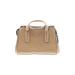 Calvin Klein Leather Satchel: Tan Solid Bags