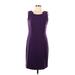 Andrea Jovine Casual Dress - Midi: Purple Solid Dresses - New - Women's Size 10
