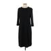 Talbots Casual Dress - Sweater Dress: Black Solid Dresses - Women's Size 14