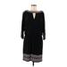 White House Black Market Casual Dress - Popover: Black Aztec or Tribal Print Dresses - Women's Size Medium