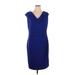 Lauren by Ralph Lauren Casual Dress - Sheath: Blue Dresses - Women's Size 16