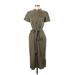 Ann Taylor LOFT Casual Dress - Shirtdress: Green Dresses - Women's Size 2