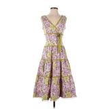 Teri Jon by Rickie Freeman Casual Dress: Purple Baroque Print Dresses - Women's Size 2
