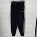 Adidas Pants | Adidas Mens Essential 3 Stripes Joggers With Pockets Size Large Black/White-2e | Color: White | Size: L