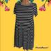 Lularoe Dresses | Llr Carly Swing Dress Black & White Striped Xs | Color: Black/White | Size: Xs