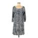 Soft Joie Casual Dress - Shift: Blue Snake Print Dresses - Women's Size Medium