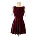 Forever 21 Cocktail Dress - Fit & Flare: Burgundy Dresses - Women's Size Small