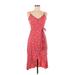 Aerie Casual Dress - Midi: Red Floral Motif Dresses - Women's Size X-Small