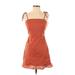Abercrombie & Fitch Casual Dress - Mini: Orange Dresses - Women's Size Small