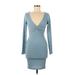 Here Comes the Sun Casual Dress - Bodycon: Blue Dresses - Women's Size Medium