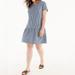 J. Crew Dresses | J. Crew Universal Standard Poplin Drop-Waist Dress Navy And White Gingham Sz S | Color: Blue/White | Size: S