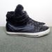 Converse Shoes | Converse All Star Black Leather Faux Fur Lined High Top Shoes Woman's Size 8 | Color: Black/White | Size: 8