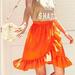 J. Crew Skirts | J.Crew Orange Linen Faux Wrap Skirt | Color: Orange/Red | Size: 00