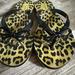 Kate Spade Shoes | Kate Spade Animal Print Flip Flops Size 7 | Color: Black/Gold | Size: 7