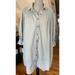 Free People Dresses | Free People Chambray Shirt Dress In Light Blue Medium Button Front 3/4 Sleeve | Color: Blue | Size: M