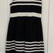 J. Crew Dresses | J.Crew Fit & Flare Dress Knee-Length Stripe Crew-Neck Sleeveless | Color: Black/White | Size: Xs