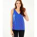 Lilly Pulitzer Tops | Lilly Pulitzer Florin Silk Metallic Clip Dot Tank Top Medium Women’s Blue 002965 | Color: Blue | Size: M