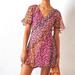 Anthropologie Dresses | Anthropologie Soft Print Flutter Sleeve Mini Dress Size Xl Fairy Cottagecore | Color: Pink | Size: Xl