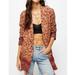 Free People Jackets & Coats | Free People Red Tan Bellflower Floral Linen Blend Blazer Jacket | Color: Red/Tan | Size: L