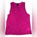 Nike Tops | Nike Pro Dri Fit Tank Top Sheer See Through Pink Just Do It Medium Pre-Owned | Color: Pink | Size: M