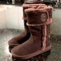 Michael Kors Shoes | Michael Kors Toddler Girl Tall Zip Up Brown Boots With Faux Fur Lining . | Color: Brown | Size: 9g