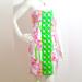 Lilly Pulitzer Dresses | Lilly Pulitzer Angela Dress Resort White Clover Cup Strapless Size 8 | Color: Green/Pink | Size: 8