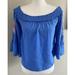 Lilly Pulitzer Tops | Lilly Pulitzer Moira Off The Shoulder Top Royal Blue Pink Embroidery Xs | Color: Blue/Pink | Size: Xs