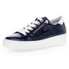 Plateausneaker GABOR "FLORENZ", Damen, Gr. 37, blau (nachtblau, weiß), Nappaleder, sportlich, Schuhe, Freizeitschuh, Halbschuh, Schnürschuh in bequemer Weite G = weit