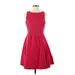 Maison Jules Casual Dress - DropWaist: Red Solid Dresses - Women's Size Medium