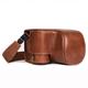 MegaGear MG1237 Ever Ready Genuine Leather Case and Strap with Battery Access for Sony Alpha A6500 Camera - Brown